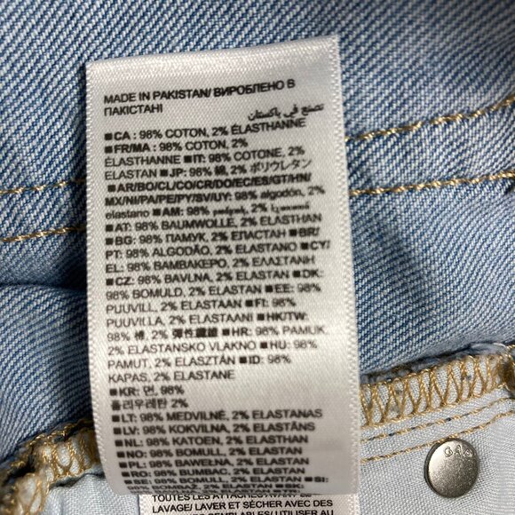 Gap Jeans High-Rise Wide Leg Cropped Fringed Hem Light Med. Wash, size 12/31 - Picture 7 of 12